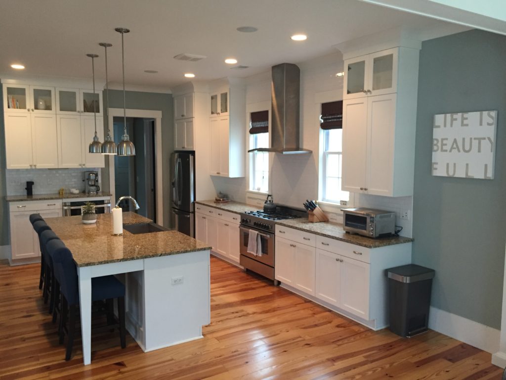 Brown granite kitchen reno 